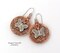 Round Copper Dangle Earrings with Silver Tone Butterflies - Earthy Nature Jewelry Gifts for Women and Teen Girls product 4